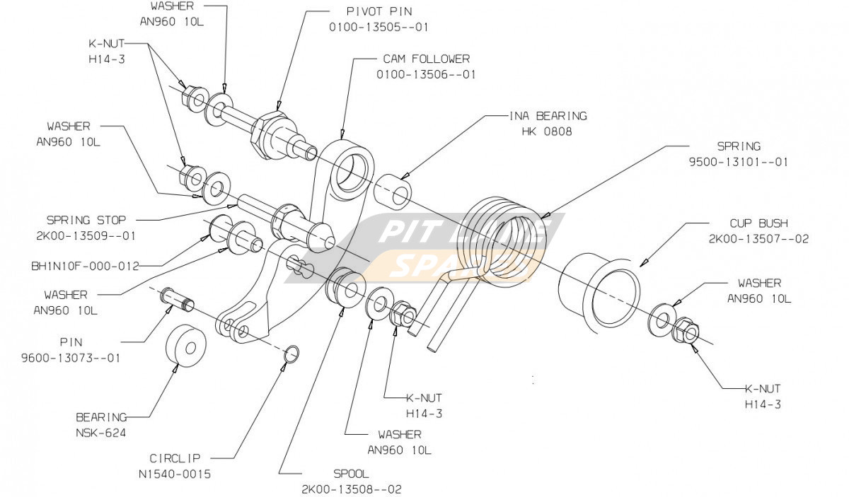 Selector Shaft Detent Assy Diagram