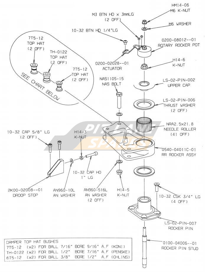 Browse Race Car Parts: Rear rocker components | Pitlane Spares