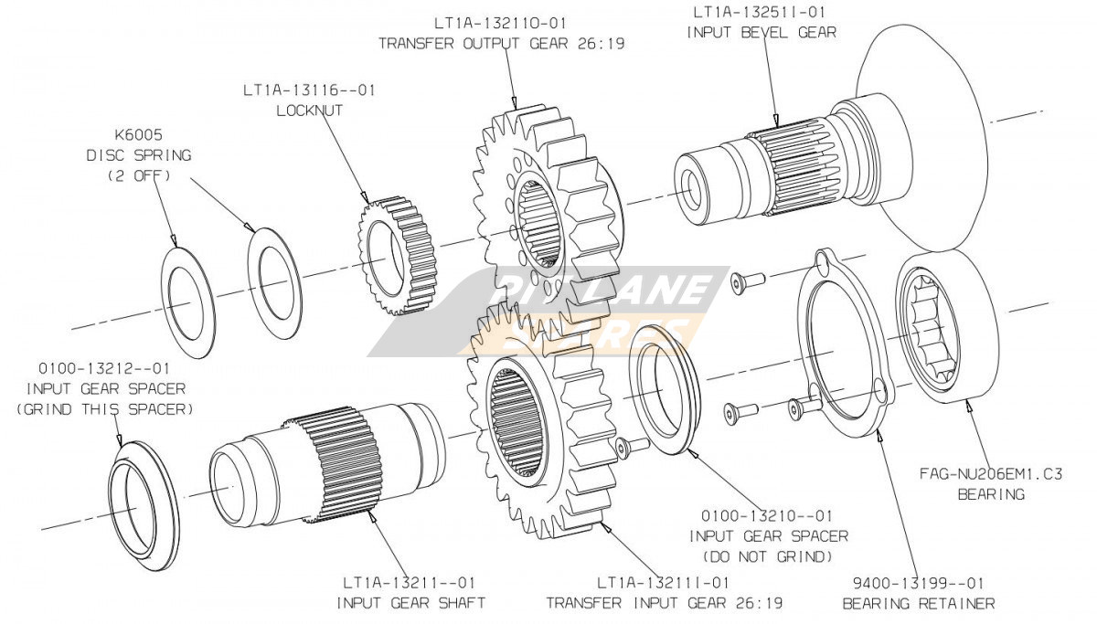 LT1A Input Gear Assembly