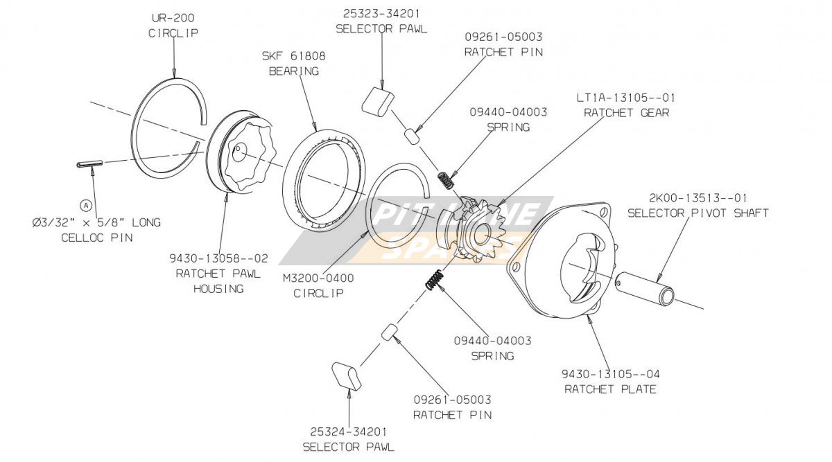 LT1A Ratchet System Diagram