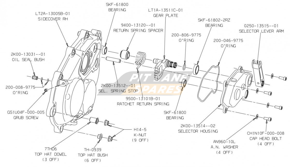 LT1A Plate and Spring Assembly Diagram