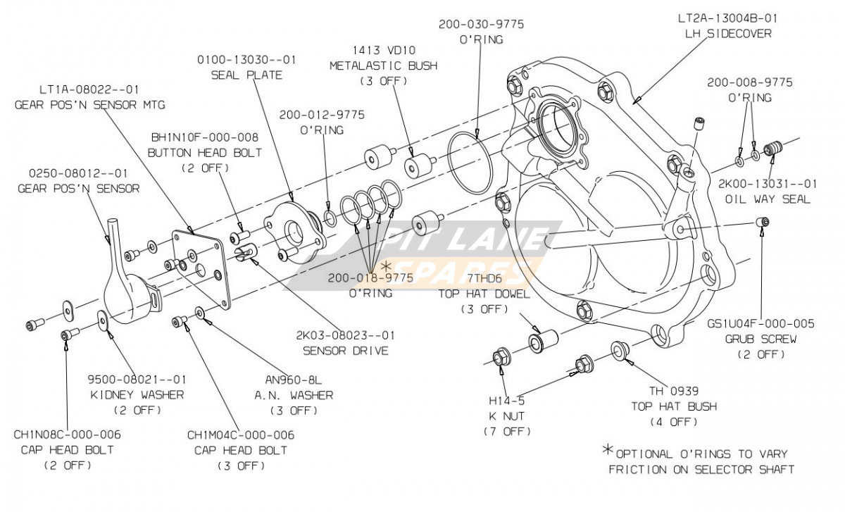 LT1A Selector Position Sensor Diagram